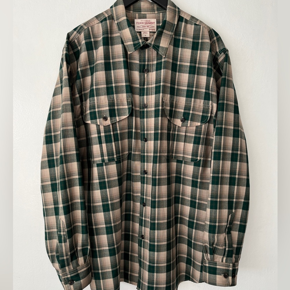 Filson Original Merino Wool Button Shirt Flannel Northwest XL Mens